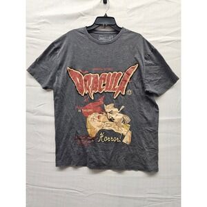 Universal Monsters Dracula Graphic Tee Shirt Gray Womens Medium NWT T003209008